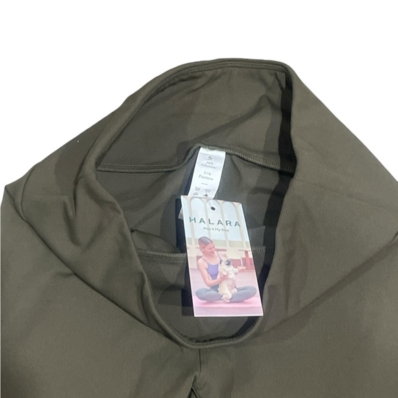 Halara High Waisted Ripped Solid Casual Leggings NWT, Color: Olive - Picture 7 of 8